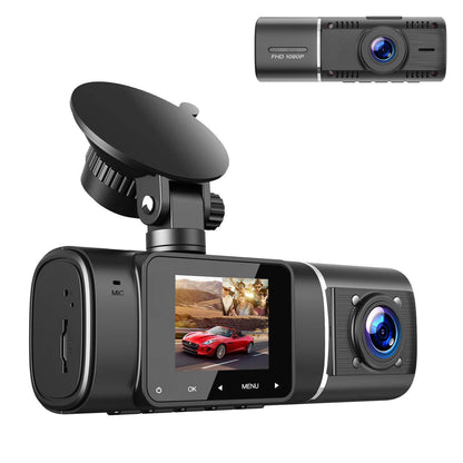 NEW Cross-border Driving Recorder Car Camera Double Recording Parking Surveillance Infrared Night Vision Ultra Wide Angle