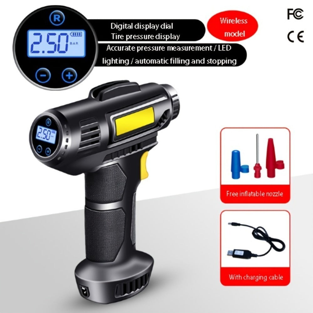 NEW Car Tire Inflator Wireless Intelligent Digital Display Portable Handheld Car Inflator Bicycle