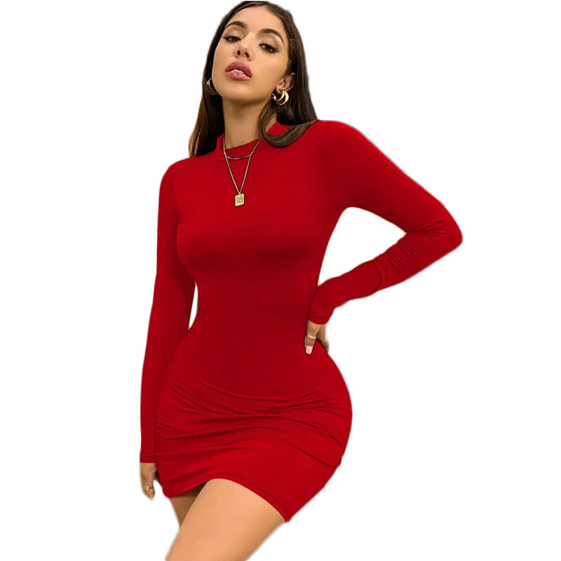 NEW European And American Short Skirt Fall New Outdoor Sexy Dress Women