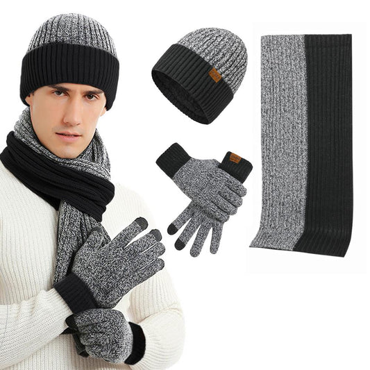 3-Piece Winter Knit Set – Warm Beanie, Long Scarf & Touchscreen Gloves
