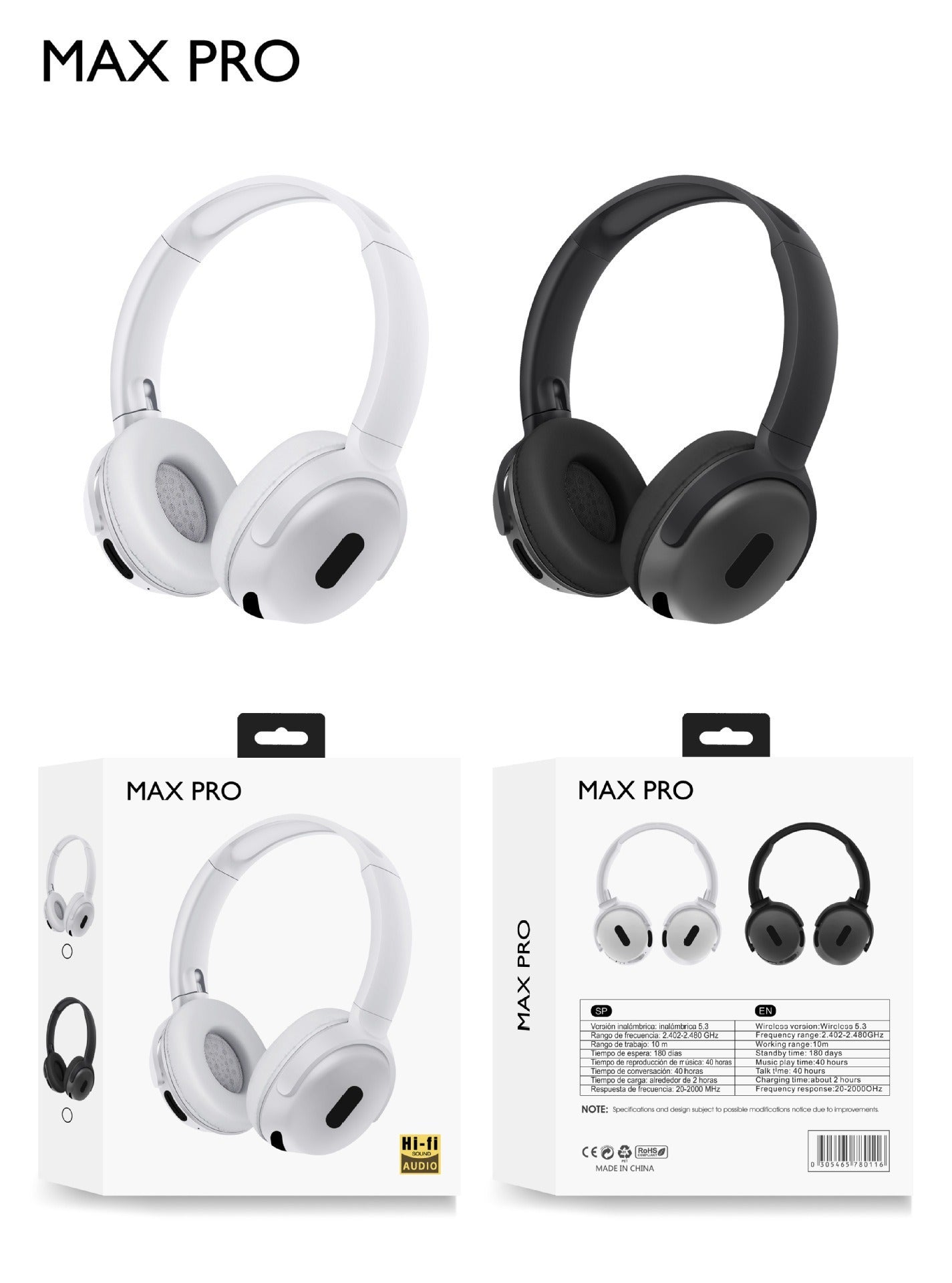 Foldable Wireless Headphones Bluetooth Sports Earphones Hifi Stereo Noise Cancelling Headphones With Mic Over Ear Gamer Headsets