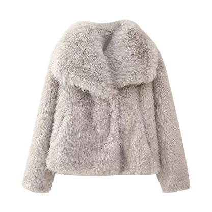 Artificial Fur Mink-like Coat Winter Coat European And American Socialite Style Top