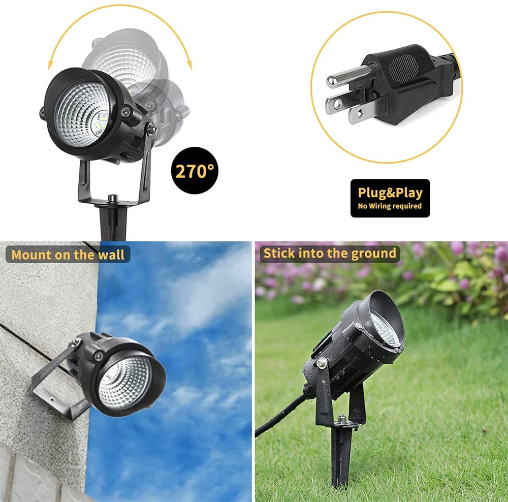 NEW Bluetooth Lawn Lamp Ground Plug Projection Garden Courtyard