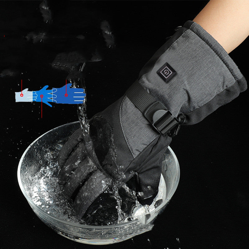 Rechargeable Heated Winter Gloves – Waterproof Thermal Electric Gloves with Full-Hand Heating (Batteries Included)
