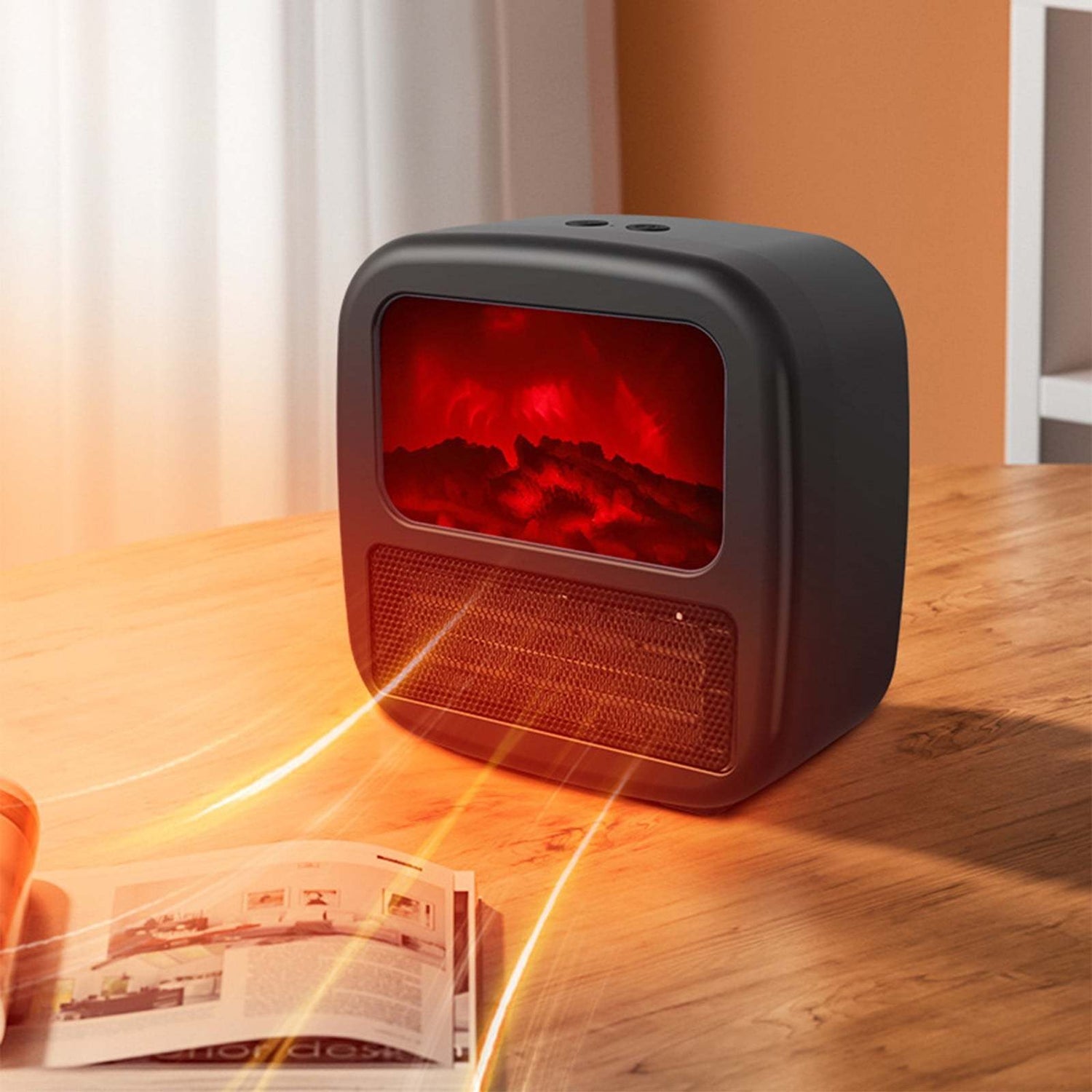 NEW Household Electric Heater Warmer Portable 3D Anti-real Flame Electric Heater Warm Air Fan Room Winter Stove Radiator