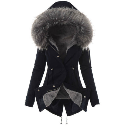 NEW Fur collar cotton jacket