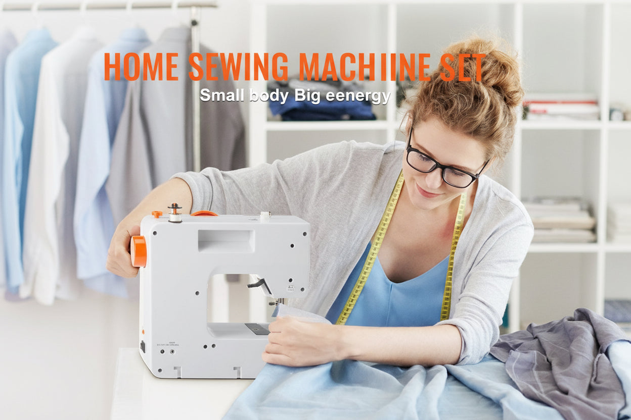 Portable Electric Sewing Machine with 38 Built-In Stitches, Extension Table & Foot Pedal