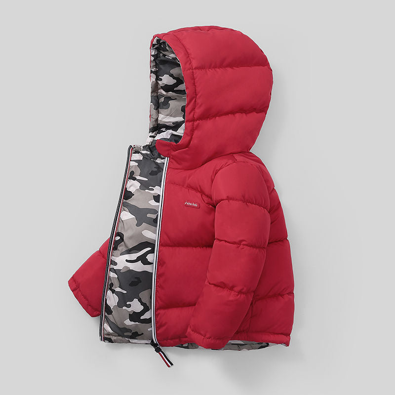 NEW Middle And Small Children Wear Double-sided Padded Winter Jackets