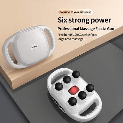 Handheld Deep Tissue Massagers  Percussion Massage Gun  6-Head Back Massager For Muscle Relaxation In Back Leg Neck Shoulder And Body