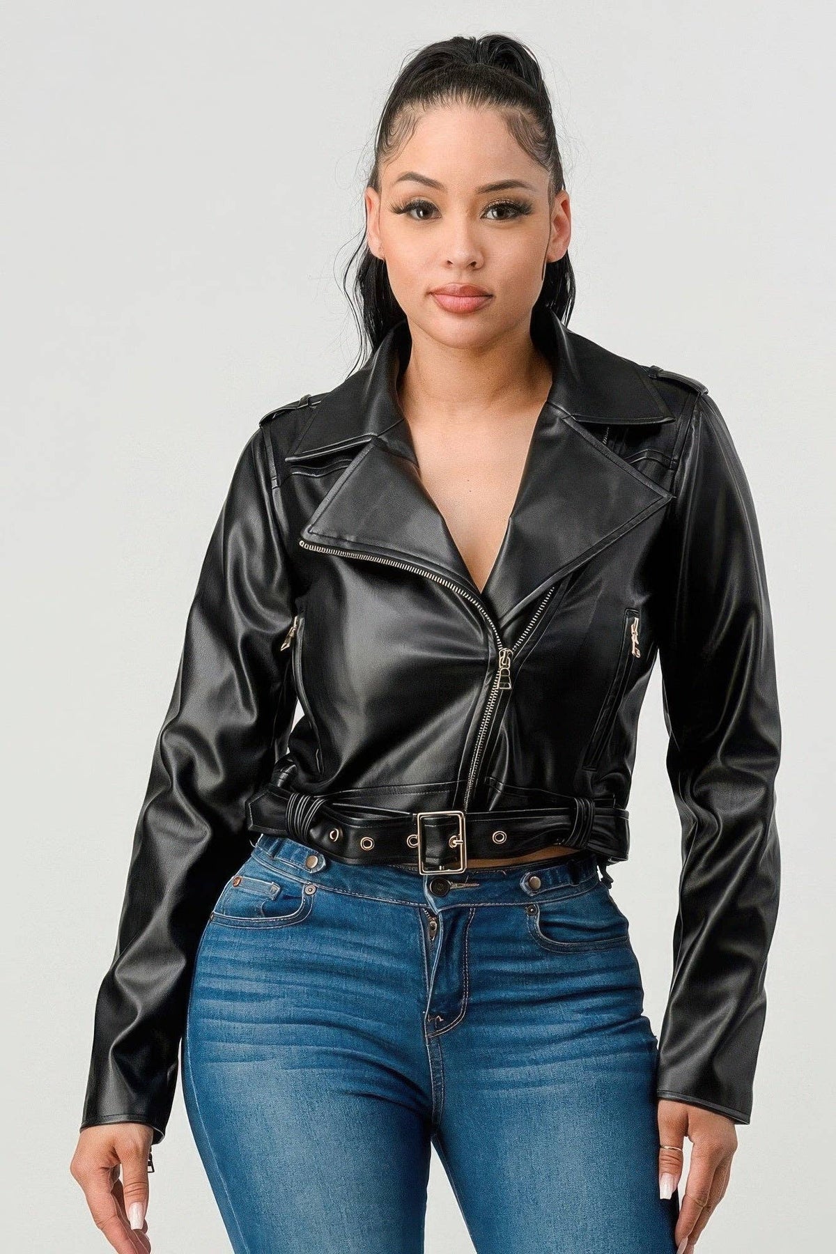 Women Faux Leather Jacket