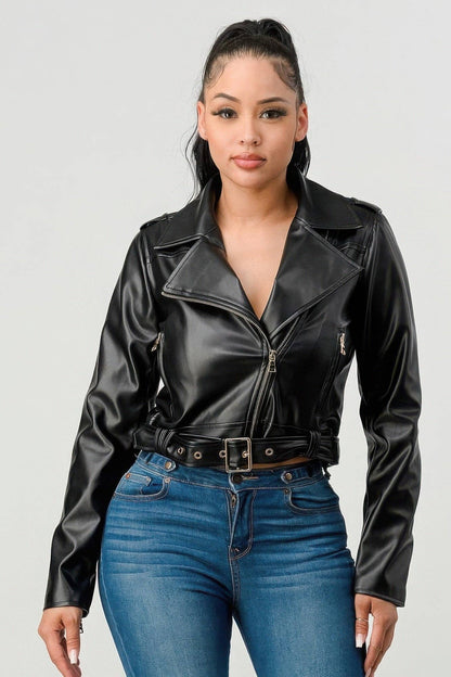 Women Faux Leather Jacket