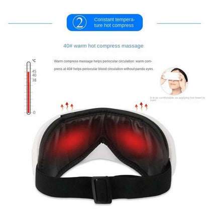 NEW Eye Massager With Heat, Bluetooth Music Rechargeable Eye Heat Massager, Relax And Reduce Eye Strain Dark Circles Eye Bags Dry Eye, Ldeal Gift For Both Men And Women