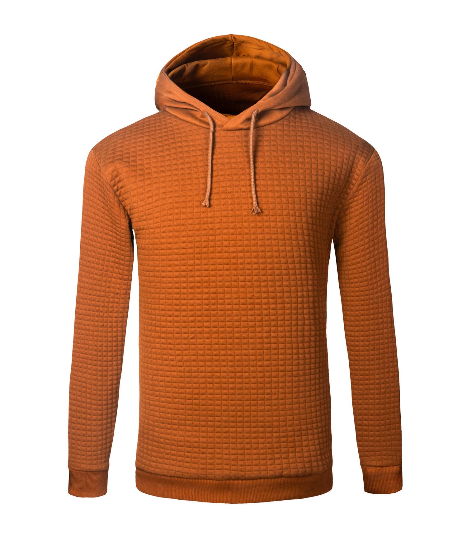 Men’s Casual Solid Hoodie – Acetate &amp; Cotton Blend, Regular Fit, Full Sleeve