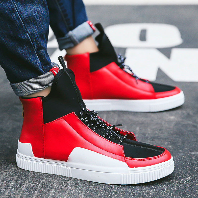 High-top zipper hip-hop sneakers