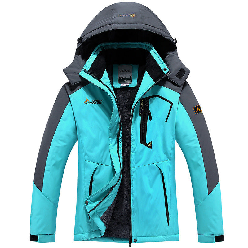 NEW Female Shell Jacket Plus Size Fleece-lined Thicker Windproof Riding