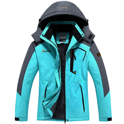 NEW Female Shell Jacket Plus Size Fleece-lined Thicker Windproof Riding