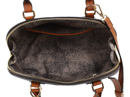 M20187 Geometric Monogram Designer Dome Satchel Set