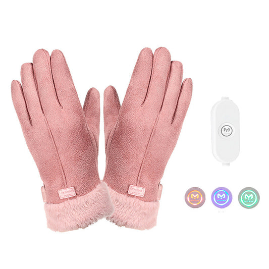 Heated Motorcycle Gloves with USB Power – Winter Thermal Waterproof Fabric, Touchscreen Friendly