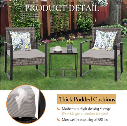 NEW 3 Piece Outdoor PE Rattan Furniture Set