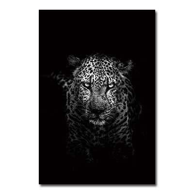 NEW Black And White Animals Tiger And Lion Wall Art Canvas Print Poster