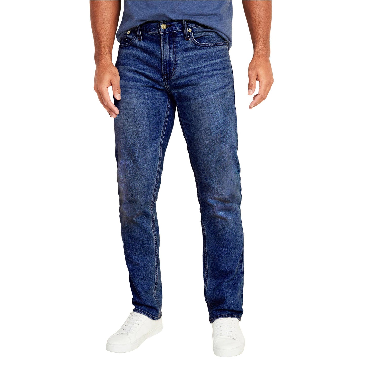 Mens Flex Stretch Slim Straight Jeans Classic Denim Menswear