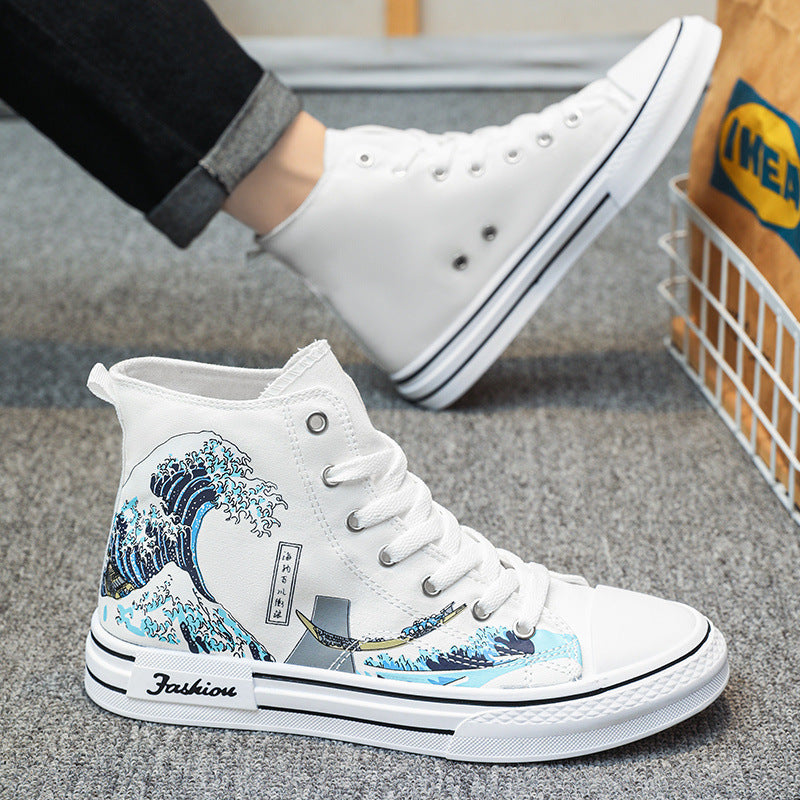 Trendy Sports Casual High-top Canvas Shoes For Students