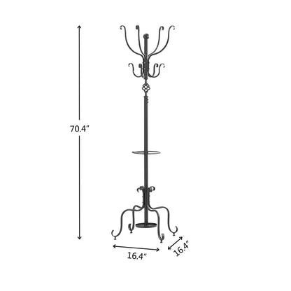 Freestanding Metal Coat Hat Rack,Clothes Hanger With Umbrella Holder,for Entryway,Bedroom,Home,Office