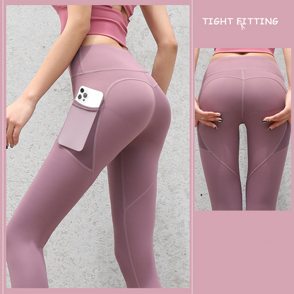 Gym Sport Seamless Leggings With Pockets Push Up High Waist Pants Women Fitness Running Yoga Pants