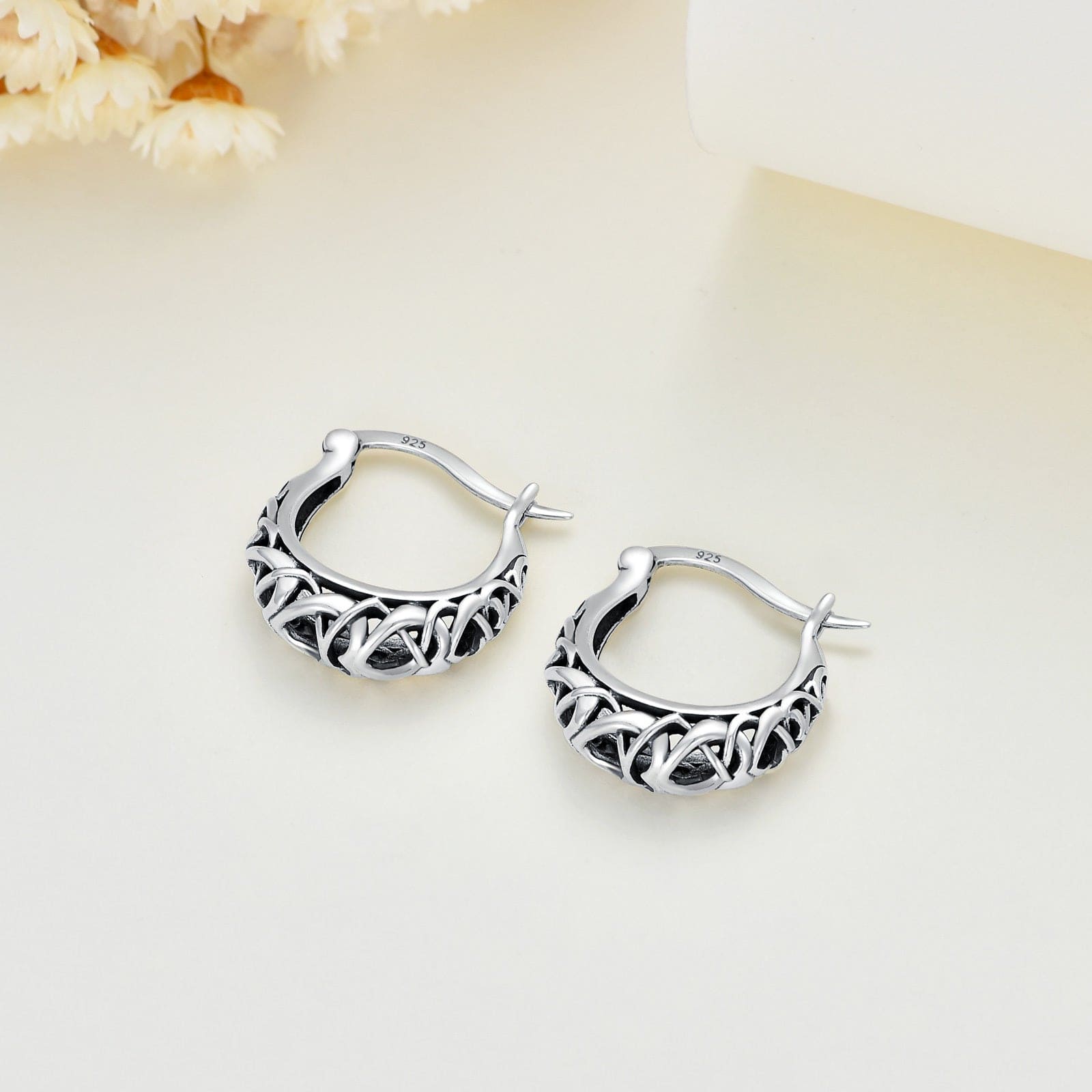 925 Sterling Silver Celtic Knot  Earrings - Jona store