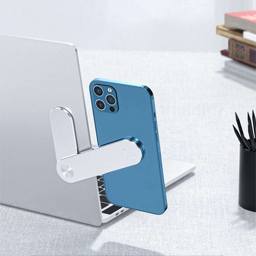 NEW Laptop Phone Holder, Adjustable Laptop Side Mount Clip, Magnetic Laptop Monitor Mount, Computer Laptop Cellphone Stand Foldable Aluminum Expansion Bracket Tablet Clip For Dual Screen