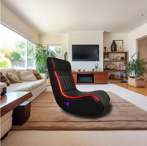 NEW Foldable Gaming Chair With Onboard Speakers, LED Strip Light