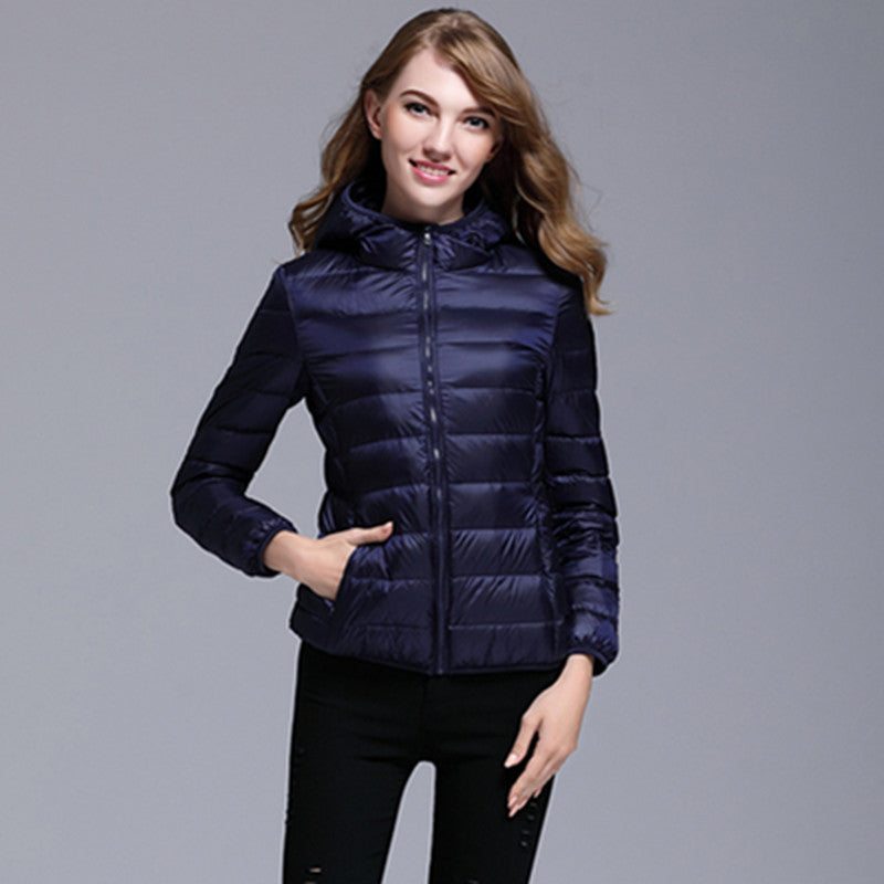 NEW Lightweight Short Type Hooded Down Jacket