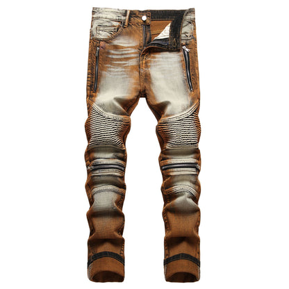 Men’s Vintage Washed Slim Denim — Cropped Tapered Fit