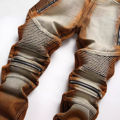Men’s Vintage Washed Slim Denim — Cropped Tapered Fit