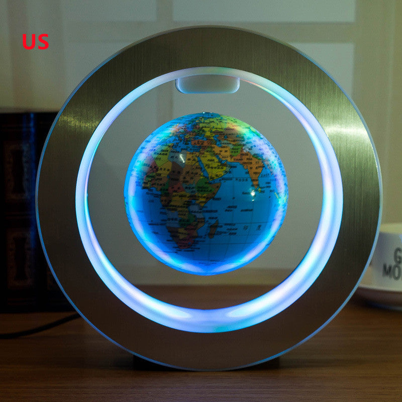 NEW Round LED World Map Floating Globe Magnetic Levitation Light Anti Gravity Magic