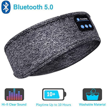 NEW Wireless Bluetooth Sleeping Headphones Headband Thin Soft Elastic Comfortable Music Ear Phones Eye Mask For Side Sleeper Sports