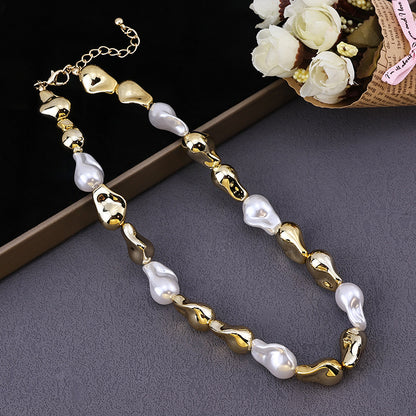 NEW Fashion Trendy Unique Artificial Pearl Clavicle Necklace