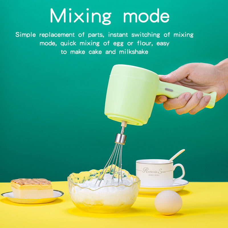 Blender 2 In 1 Multifunctional Electric Hand Mixer USB Planetary Handheld Mixer With Bowl Food Processors Chopper Beater Frother