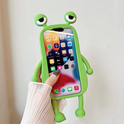 Funny Silicone 3D Frog Phone Case Shockproof Bumper Cover