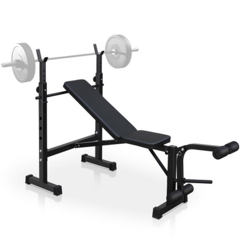 Olympic Weight Bench with Squat Rack – Adjustable Home Gym Bench Press Set for Full-Body Strength Training