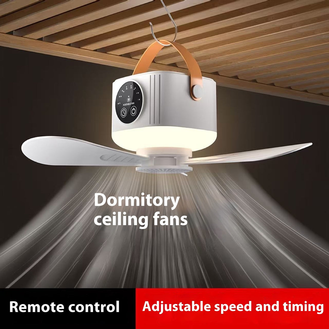 NEW Multifunctional Light Small Ceiling Fan Outdoor Camping USB Rechargeable Fan