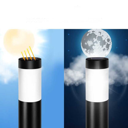 Solar Cylindrical Stainless Steel LED Ground Plug Lamp