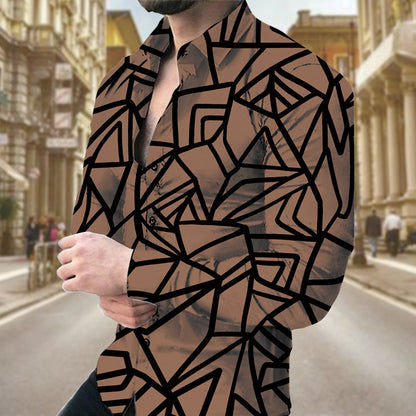 NEW Geometric Print Men&