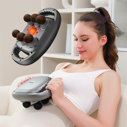 Handheld Deep Tissue Massagers  Percussion Massage Gun  6-Head Back Massager For Muscle Relaxation In Back Leg Neck Shoulder And Body