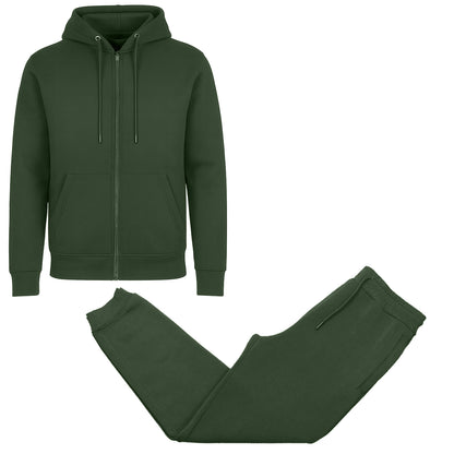 Women's Fleece Lined 2 Piece Full-Zip Hoodie and Jogger Set