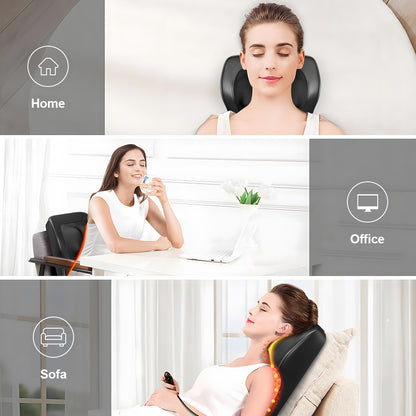 Waist &amp; Back Full Body Massager, Heated Massager For Back, Neck, Shoulders &amp; 3 Adjustments,