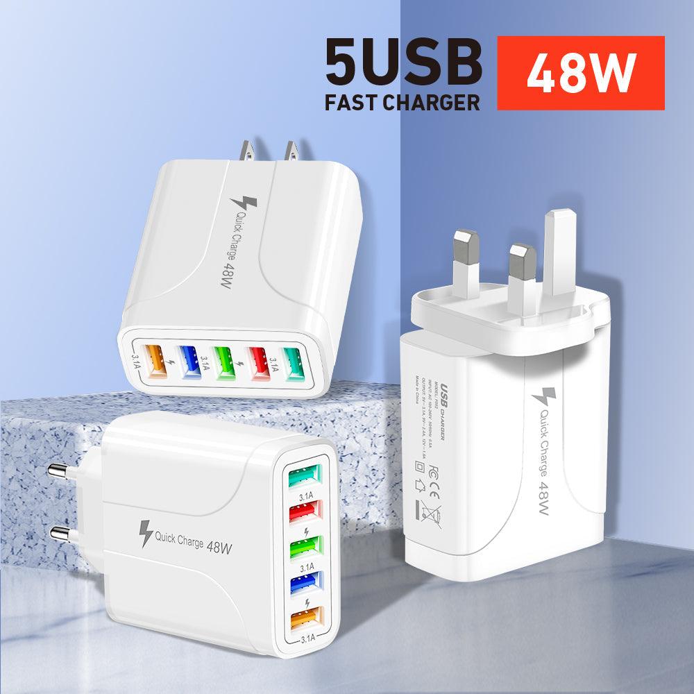 Wall Charger Charge 5 Devices at Once!