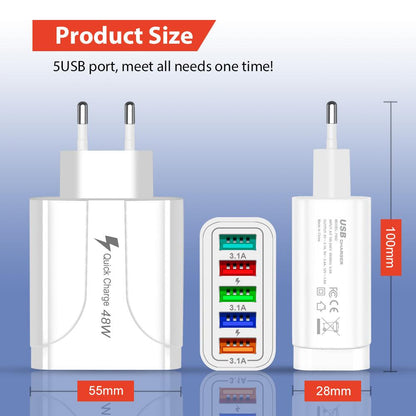 Wall Charger Charge 5 Devices at Once!