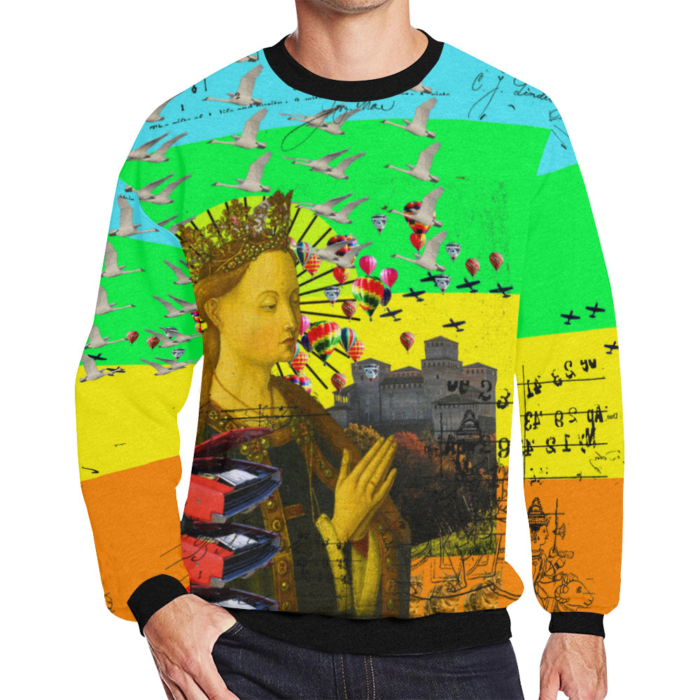 PRAYER Men's Oversized Fleece Sweatshirt