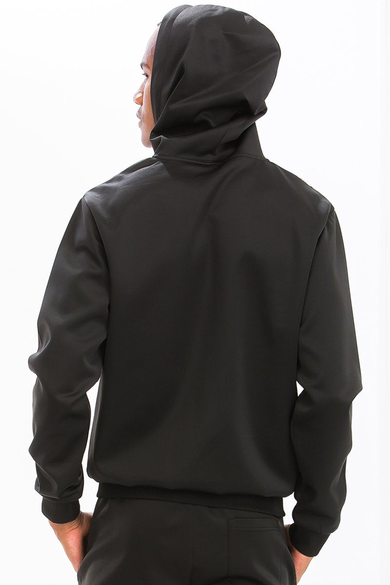 Men’s Printed Track Set – Stretch Poly-Spandex, Zipper Pockets